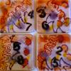 Graffiti Series Coasters -2013
Clear & White Glass w/Powders & Paints.
4" x 4"
