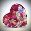 Large glass heart paperweight.